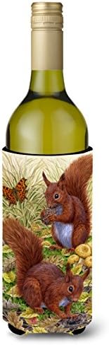 Carolin's Treasures ASA2133LITERK Red Squirrels Устройство За Обнимания Бутилки Вино, Държач За Обнимания Ръкави-Охладители,