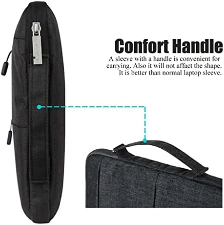 N/A Чанта с множество джобове, водоустойчив калъф за лаптоп, чанта за лаптоп, Куфарче, Вътрешен пикочния мехур (Цвят: черен размер: 15,6 инча)