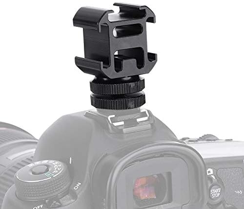 Адаптер за прикрепване на Тройната Гореща Башмака за мини-метална Камера ZRQYHN за Микрофон Монитор с Заполняющим
