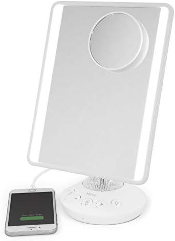 Регулируема тоалетен огледало iHome 7 x 9 Reflect iCVBT2 със звук Bluetooth, говорител, led подсветка, поддръжка