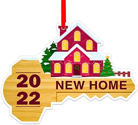 SICOHOME 2022 Ново Украса за Дома, 3 x 3,5 Ключови Коледна Украса за Нов Дом, Подарък-Коледна Елха за Двойки, Семейства