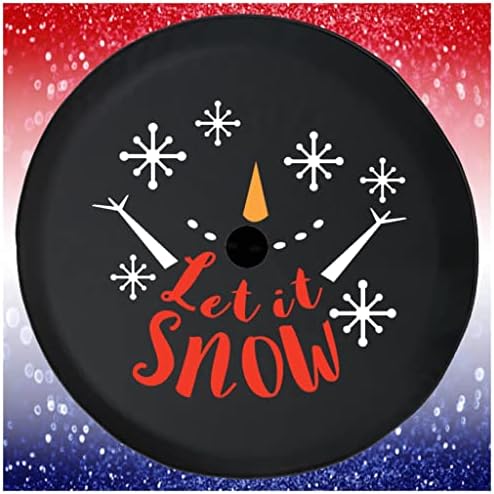 Седалките за резервни гуми JL Let It Snow Happy Snowman Черни от 32 до 33 См, с Отвор за резервна камера