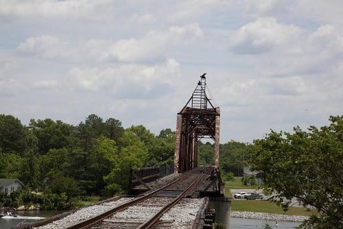 Снимка: Исторически жп мост, Гадсден, окръг Etowah, Алабама, Алабама, Северна Каролина, железопътен, 2010,2
