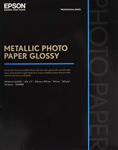 Фото хартия Epson S045589 Professional Series Метален Блясък, 25 Листа, 8,5x11 инча