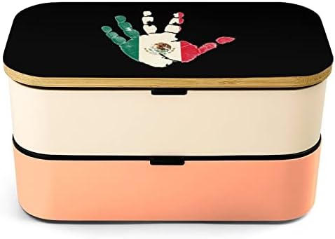 Двупластова кутия за обяд Bento с Палма под Флага на Мексико с Набор от ястия, Штабелируемый Контейнер за Обяд