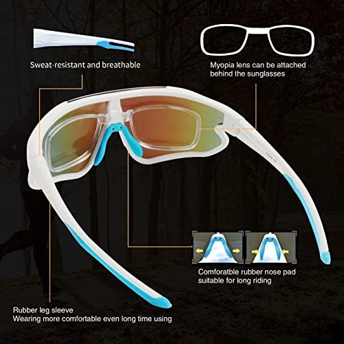 Колоездене Очила,Поляризирани Спортни Очила с 1 или 5 Лещи за Мъже и Жени, Бейзболни Очила за Риболов и Бягане