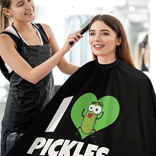 I Love Pickles Забавно Водоустойчив Наметало За Подстригване на Коса Фризьорски салон Наметало за Подстригване