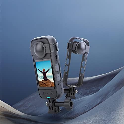 DAGIJIRD Пластмасовата Рамка на Камерата Капак на Обектива Защитно покритие Cage Protector със Стандартен Адаптер за 1/4 Insta360 X3