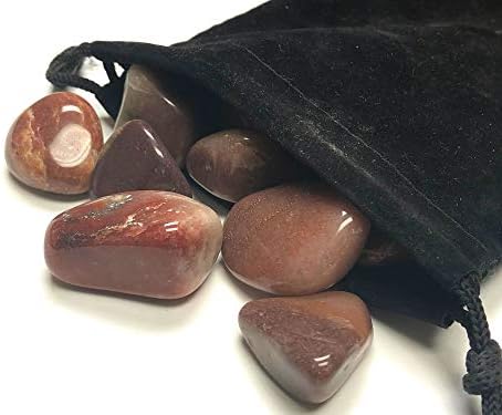 Събиране на кристали Zentron: Нарязани червени камъни авантюрина - Големи 1 броя в Бархатном торбата (1/2 кг)