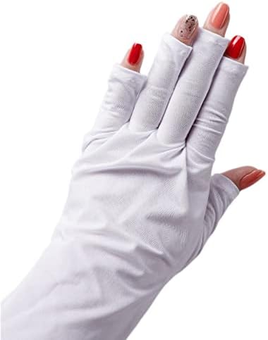 GJOSYOI 2 двойки от UV-ръкавици за нокти Устойчиви на uv ръкавици без пръсти Предпазват ръцете от ултравиолетовите лъчи са Подходящи за нокти с UV-лампа