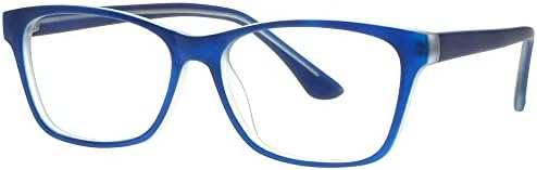 VS EYEWEAR Очила за четене от истинско стъкло с Прозрачни лещи от истинско стъкло в пластмасова рамка, за Equinox