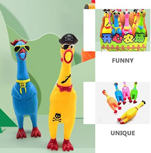 Играчки за дъвчене за кучета Toyvian, Кричащая, Сжимающая Пиле Играчка: Гумена Кокошка, Сжимающая Пиле, Томбола,
