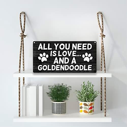 Всичко, което ви трябва, е Любовта и Дървена Табела Goldendoodle в Селски стил Goldendoodle Mom Дървена Подвесная