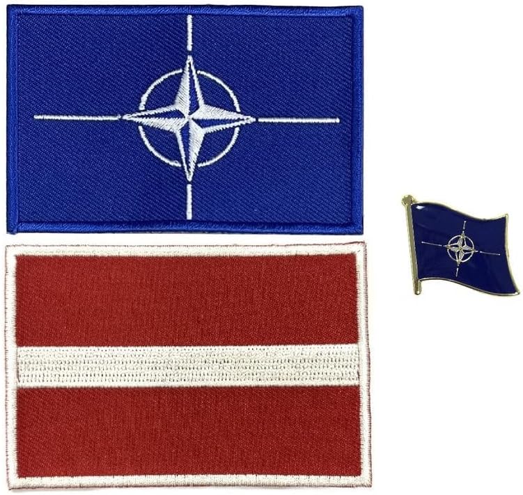 Иконата Рейнджера със символа на НАТО A-ONE + Нашивка с бродерия NATO Unity Merrow Edges + Нашивка с латвийским