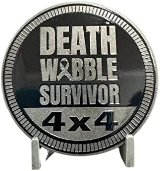 Death Wobble - Метална икона 4x4 от Неръждаема Стомана, предназначени за всеки автомобил 4x4 - Произведено в САЩ компания CUSTOM4X4BADGES