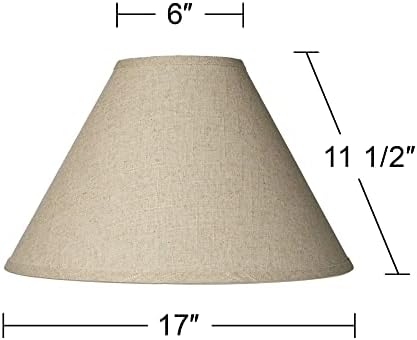 Голям Имперски Лампа от фина чул 6 инча Отгоре x 17 инча отдолу x 11,5 инча с наклон (Паяк), заменяемый Арфой