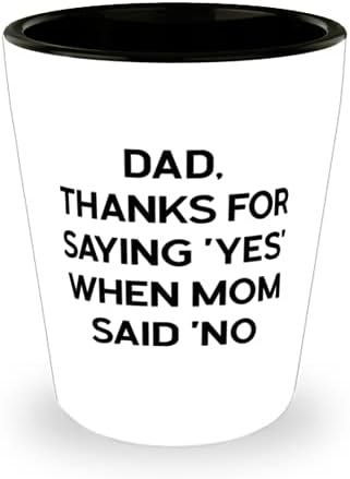 Най-добрият баща, татко, Благодаря ти, че каза Да, когато мама каза: Не, Забавна чаша за баща от син