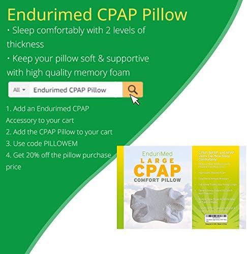 Калъфка EnduriMed за използването на Възглавница CPAP Comfort - Охлаждаща плат, бял - Дишаща и охлаждаща за