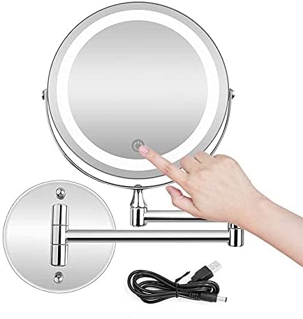 Стенно Огледало За Гримиране В Банята на Огледалото За Бръснене Touch Sn USB/AAA Батерии Двоен Източник