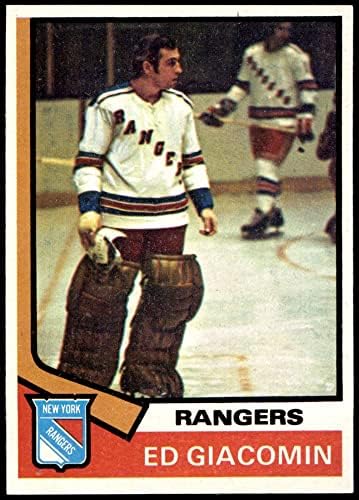1974 Topps 160 Ед Джакомин Ню Йорк Рейнджърс-Хокей на лед (Хокей на карта) NM/MT Рейнджърс-Хокей на лед