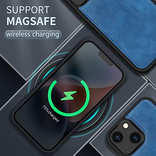 Чанта-портфейл Skycase, предназначен за iPhone 14 6,1 инча, поддръжка на [зареждане Magsafe] 2 в 1, Магнитен